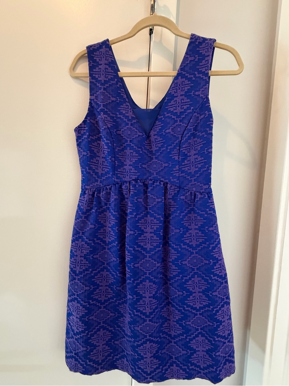 Maeve (Anthropologie) Averie Jacquard Fit-and-Flare Dress with pockets. Size 4
